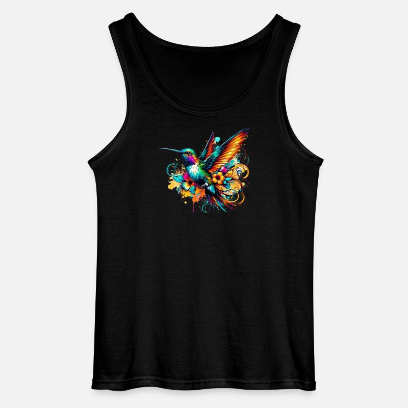 Kolibri - Gildan Männer Tank Top - Schwarz