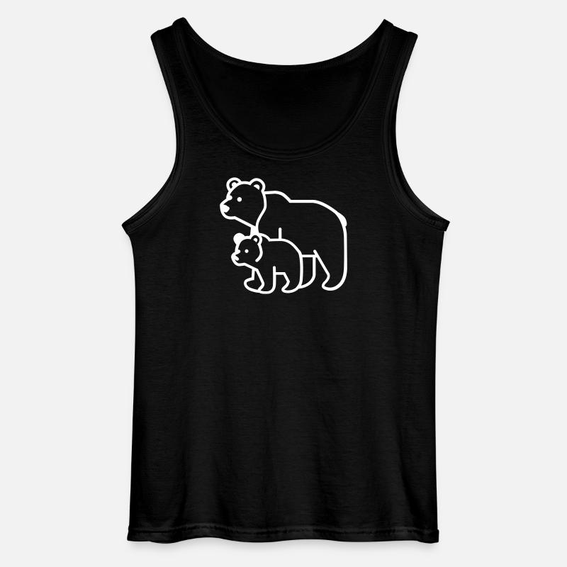 Bärenmama, Bärenpapa - Gildan Männer Tank Top - Schwarz