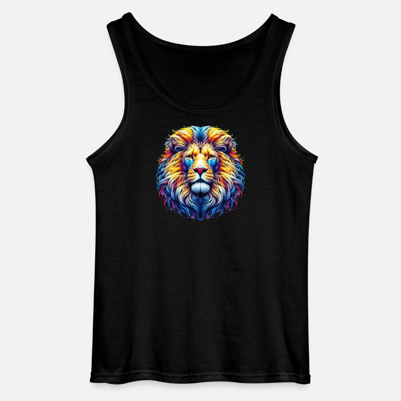 Löwe - Gildan Männer Tank Top - Schwarz
