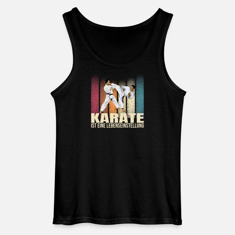 Karate ist eine Lebenseinstellung - Gildan Männer Tank Top - Schwarz