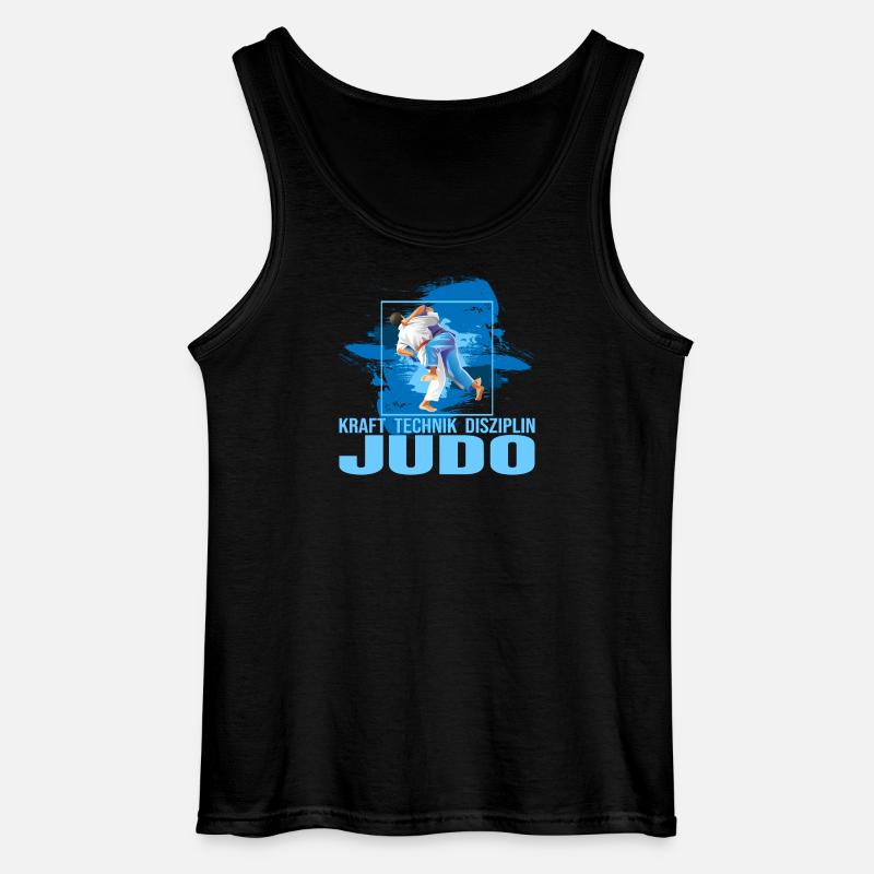 Kraft - Technik - Disziplin - Judo - Gildan Männer Tank Top - Schwarz