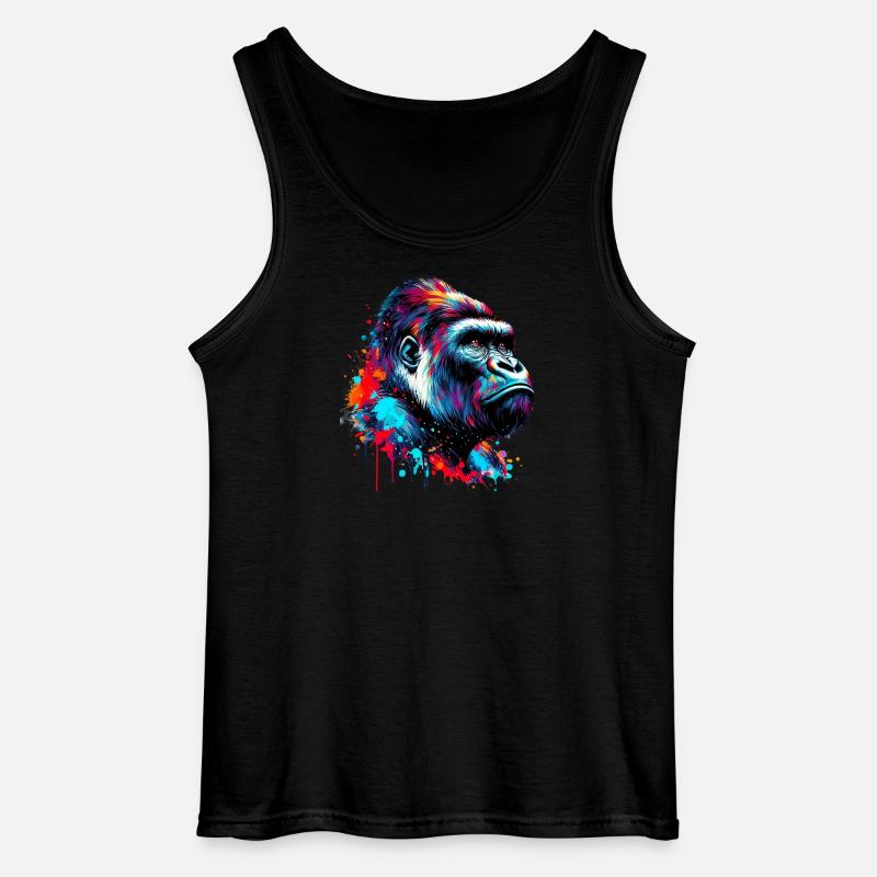 Gorilla - Gildan Männer Tank Top - Schwarz