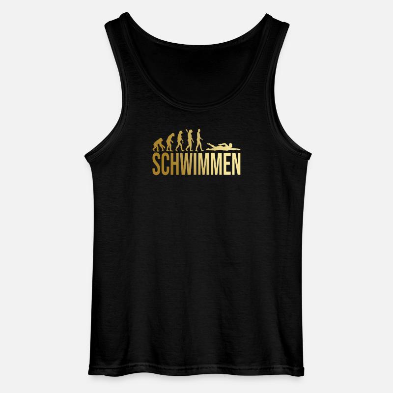 Evolution Schwimmen - Gildan Männer Tank Top - Schwarz