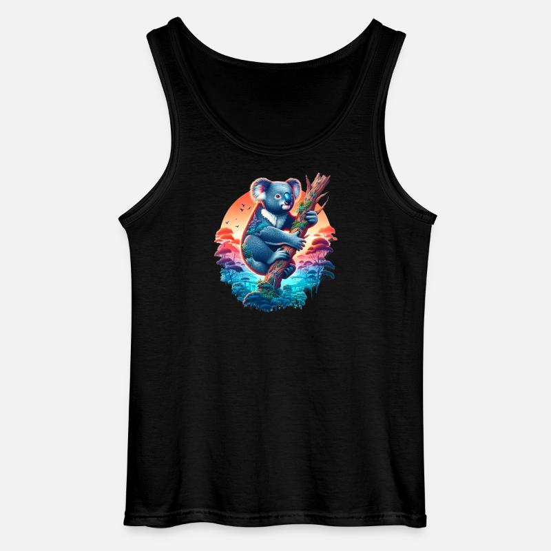 Koala - Gildan Männer Tank Top - Schwarz