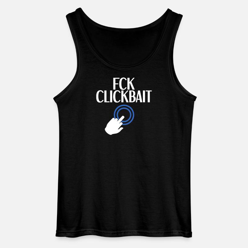 FCK-Clickbait - Gildan Männer Tank Top - Schwarz