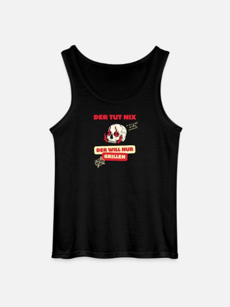 Skull und Grillspruch Design - Gildan Männer Tank Top - Schwarz