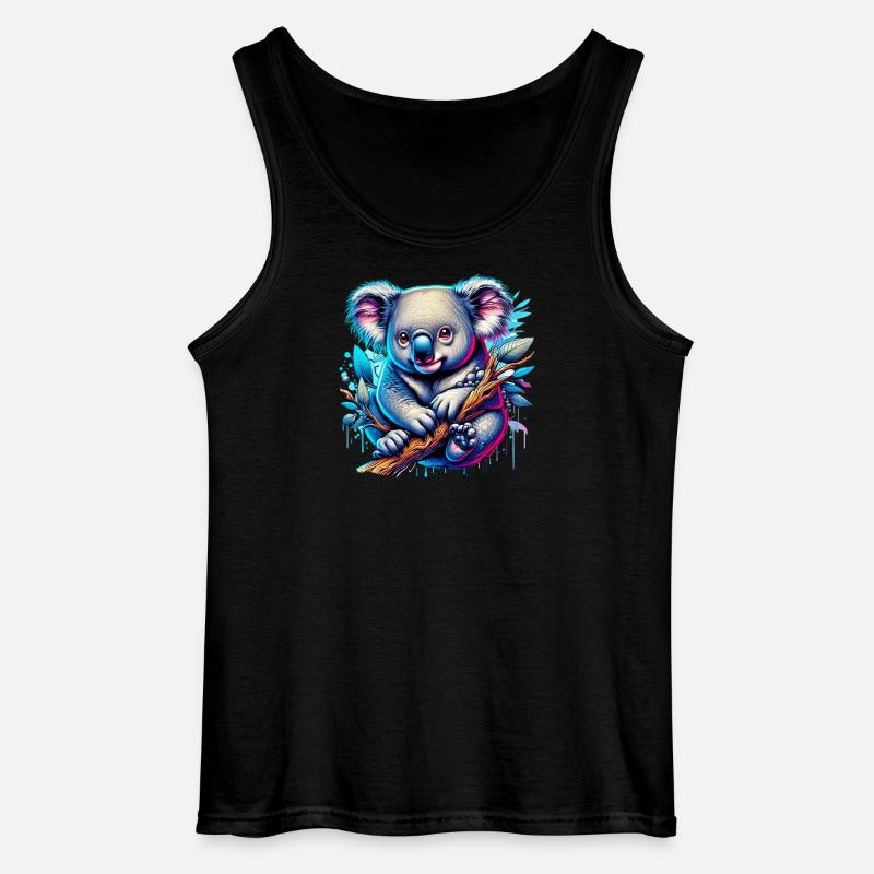 Koala - Gildan Männer Tank Top - Schwarz