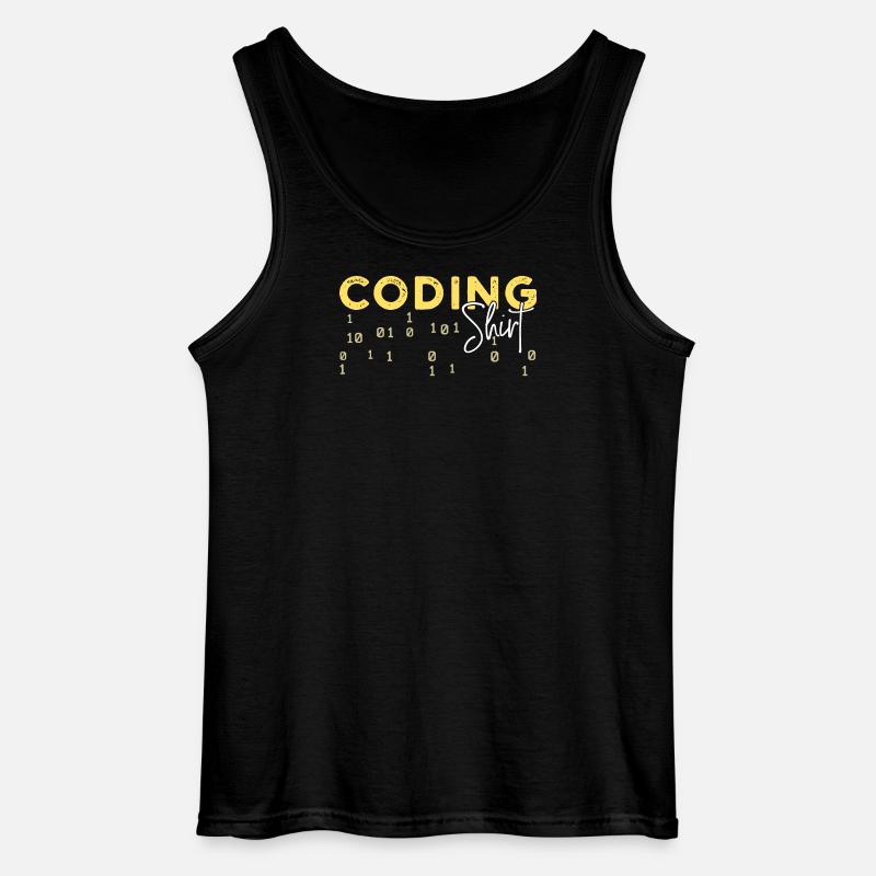 Coden Statement Developer Programmer Scripting - Gildan Men’s Tank Top - black