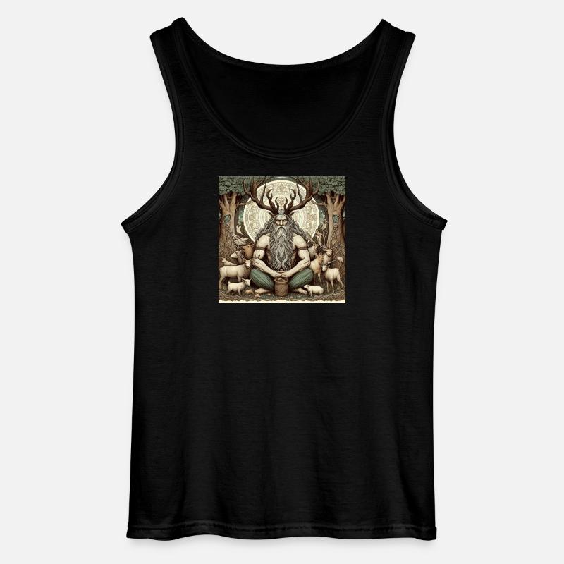 Cernunnos, keltischer Gott - Gildan Männer Tank Top - Schwarz