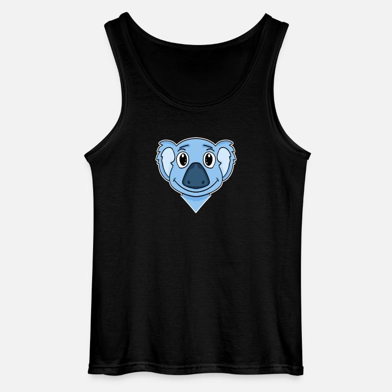 Koala Bear Head - Gildan Men’s Tank Top - black