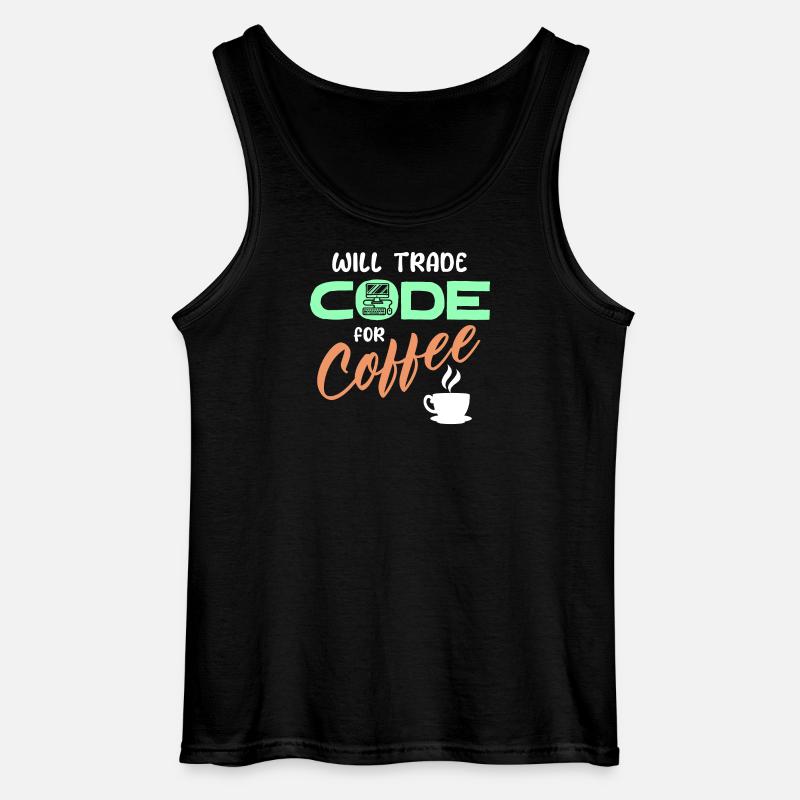 Programmer Developer Code Statement Computer - Gildan Men’s Tank Top - black