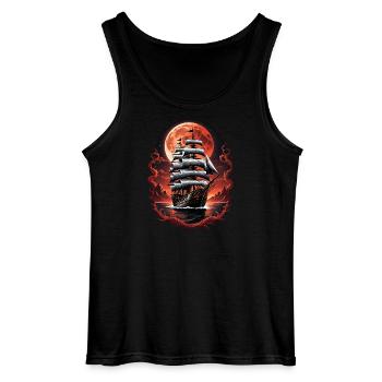 Piraten Schiff Blutmond Gothic Fantasy Design - Gildan Männer Tank Top - Schwarz - Vorne - AI Model Male 185 dark (185cm)