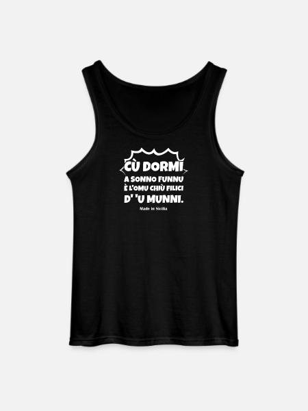 t-shirt Sicilia maglietta proverbio siciliano - Canotta da uomo Gildan - nero