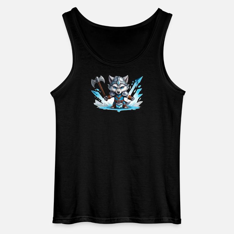 Viking Wolf Warrior - Gildan Männer Tank Top - Schwarz