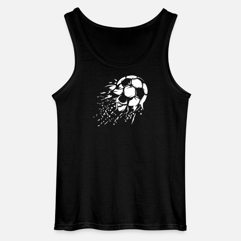 Fußball Schuss Explosion Illustration Team Logo - Gildan Männer Tank Top - Schwarz