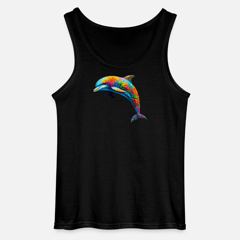 Delfin - Gildan Männer Tank Top - Schwarz