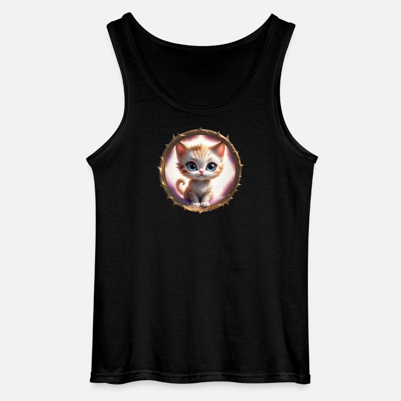 Kätzchen im Stachelring - Gildan Männer Tank Top - Schwarz