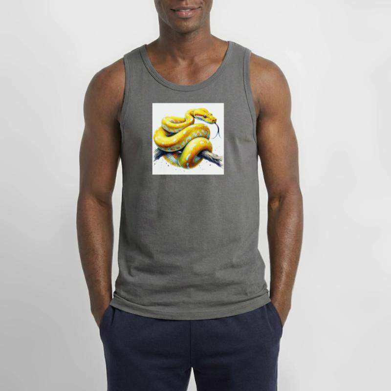 Python jaune Débardeur Gildan Homme