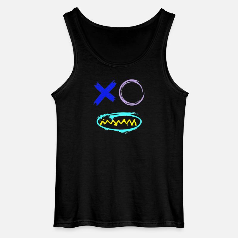 Gesicht Graffiti Zähne - Gildan Männer Tank Top - Schwarz