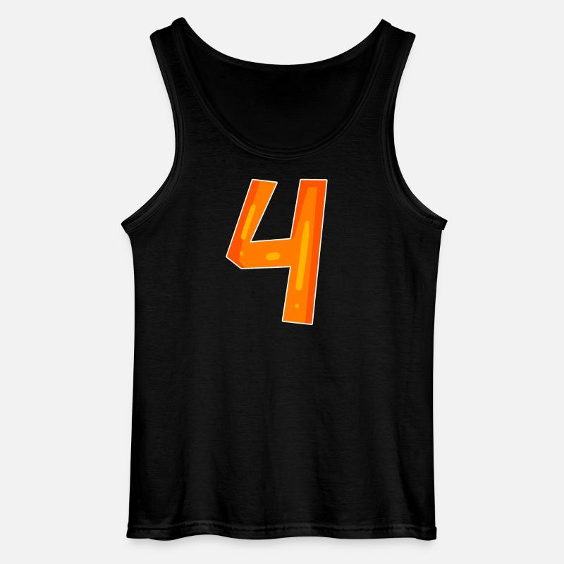 4 orange - Gildan Männer Tank Top - Schwarz