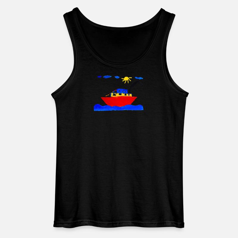 Feriendampfer - Gildan Männer Tank Top - Schwarz
