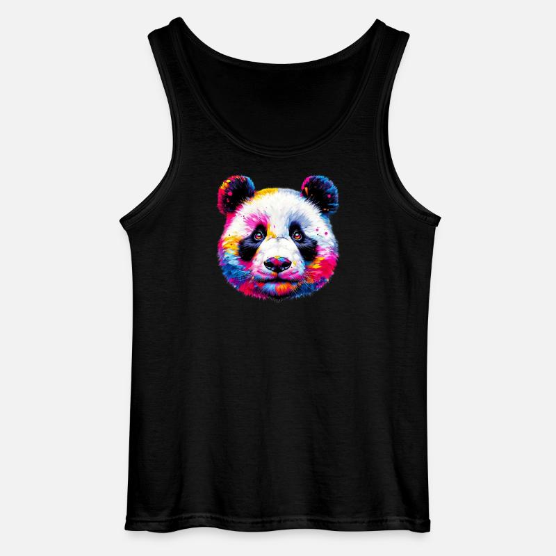 Panda - Gildan Men’s Tank Top - black