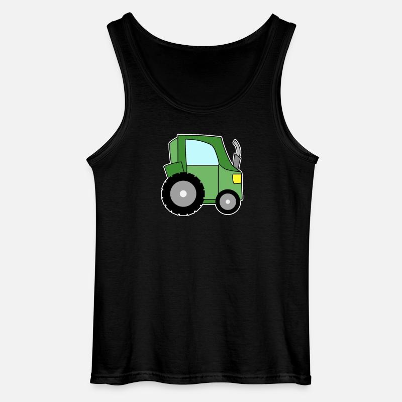 Traktor grün - Gildan Männer Tank Top - Schwarz