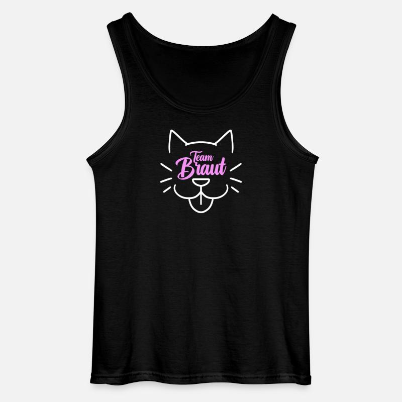 Team Braut Katze - Gildan Männer Tank Top - Schwarz