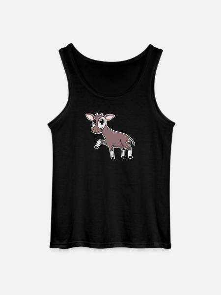 Okapi forest giraffe motif - Gildan Men’s Tank Top - black