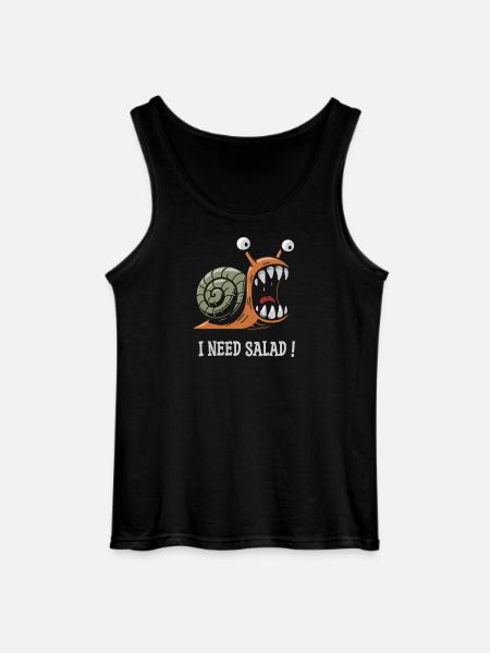 snail, I need salad! - Gildan Men’s Tank Top - black