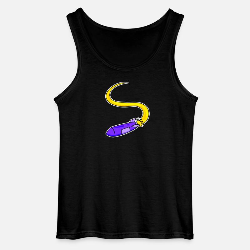 Rakete Motiv - Gildan Männer Tank Top - Schwarz
