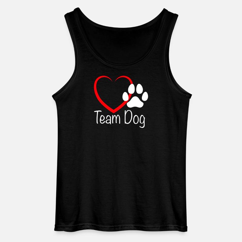 Team Dog mit Herz - Gildan Männer Tank Top - Schwarz