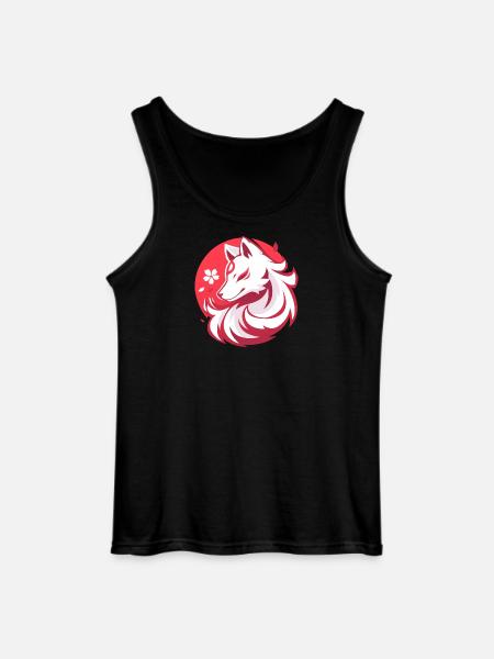 Asian Style White Fox - Gildan Men’s Tank Top - black