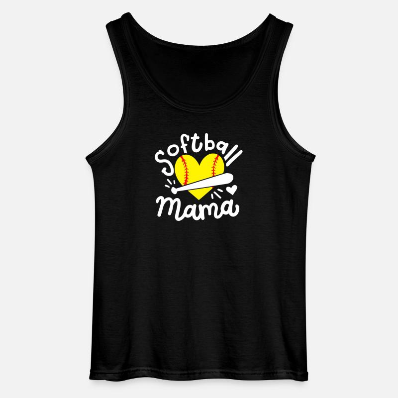 Softball Mama - Gildan Männer Tank Top - Schwarz