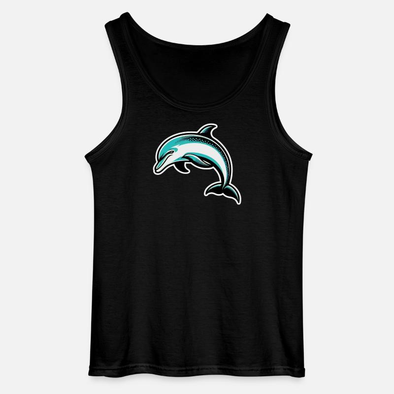 Delfin - Gildan Männer Tank Top - Schwarz