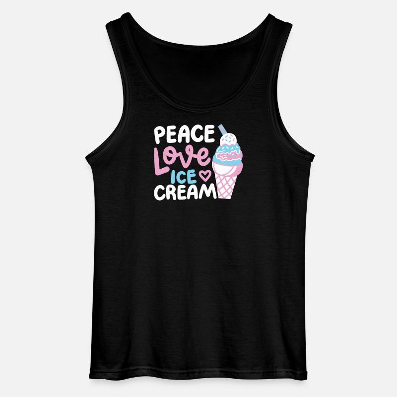 Eiscreme Eisliebhaber - Gildan Männer Tank Top - Schwarz