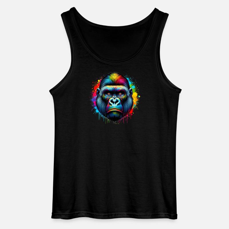 Gorilla - Gildan Männer Tank Top - Schwarz