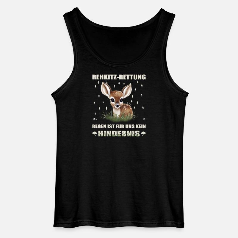 Rehkitz Rettung - Gildan Männer Tank Top - Schwarz