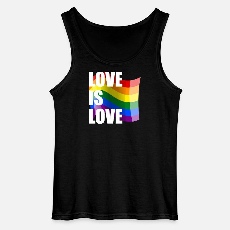 Regenbogen Liebe Wellen-Design - Gildan Männer Tank Top - Schwarz