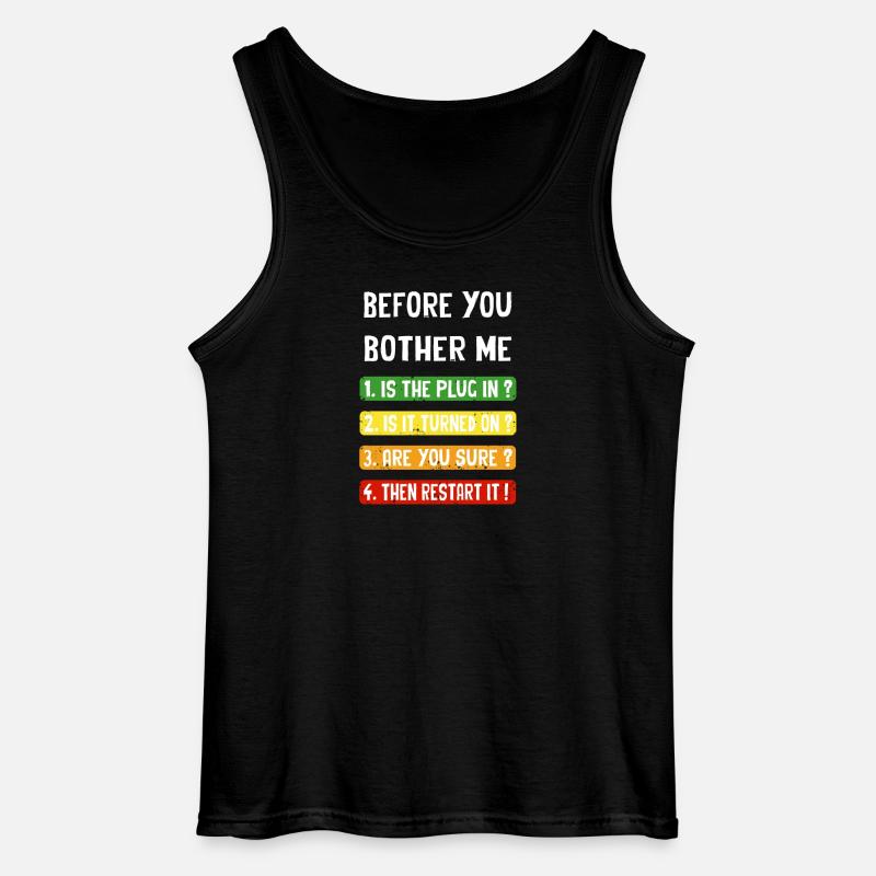 Computer Checklist - Gildan Men’s Tank Top - black