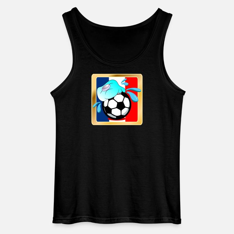 Frankreich Sommerfußball - Gildan Männer Tank Top - Schwarz