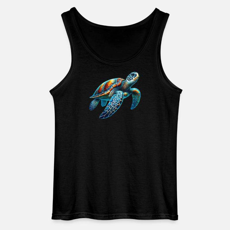 Schildkröte - Gildan Männer Tank Top - Schwarz