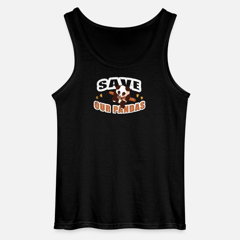 Save our Pandas - Gildan Männer Tank Top - Schwarz