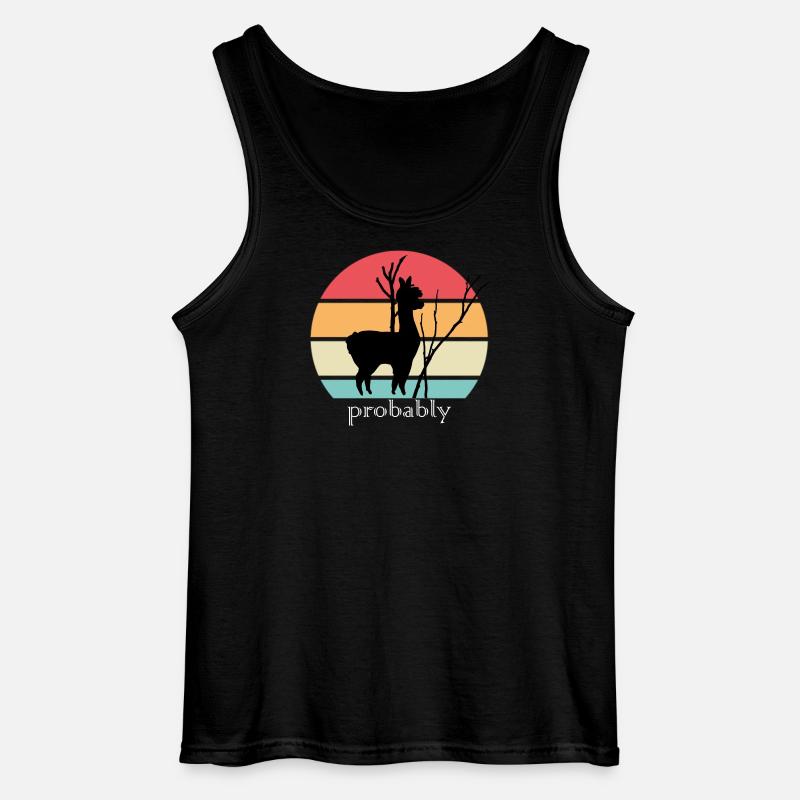 Alpaka - Gildan Männer Tank Top - Schwarz
