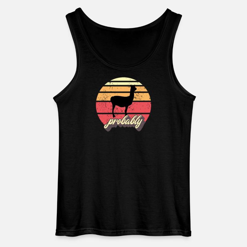Alpaka - Gildan Männer Tank Top - Schwarz