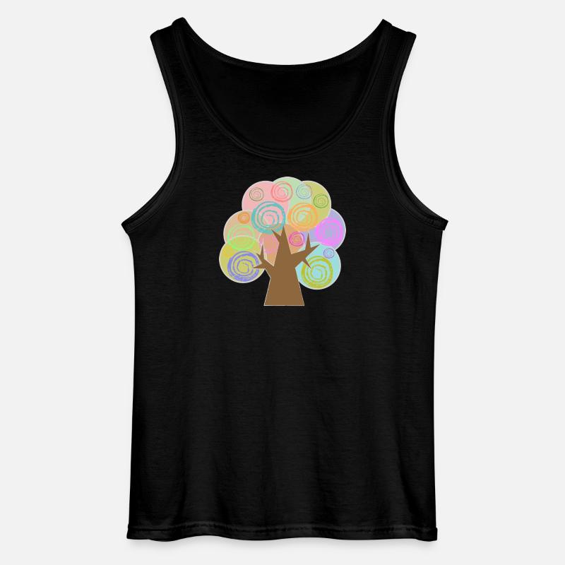 Baum Minimalistisch - Gildan Männer Tank Top - Schwarz