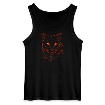 Bergloewe predator - Gildan Men’s Tank Top - black - Front - AI Model Male 185 dark (185cm)