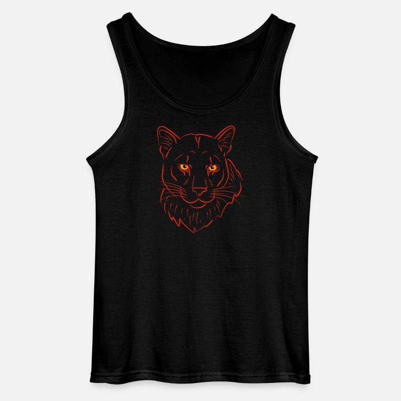 Bergloewe raubtier - Gildan Männer Tank Top - Schwarz