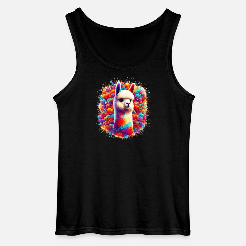 Alpaka - Gildan Männer Tank Top - Schwarz
