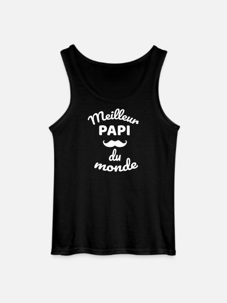 Humorous quote Papa du Monde - Gildan Men’s Tank Top - black